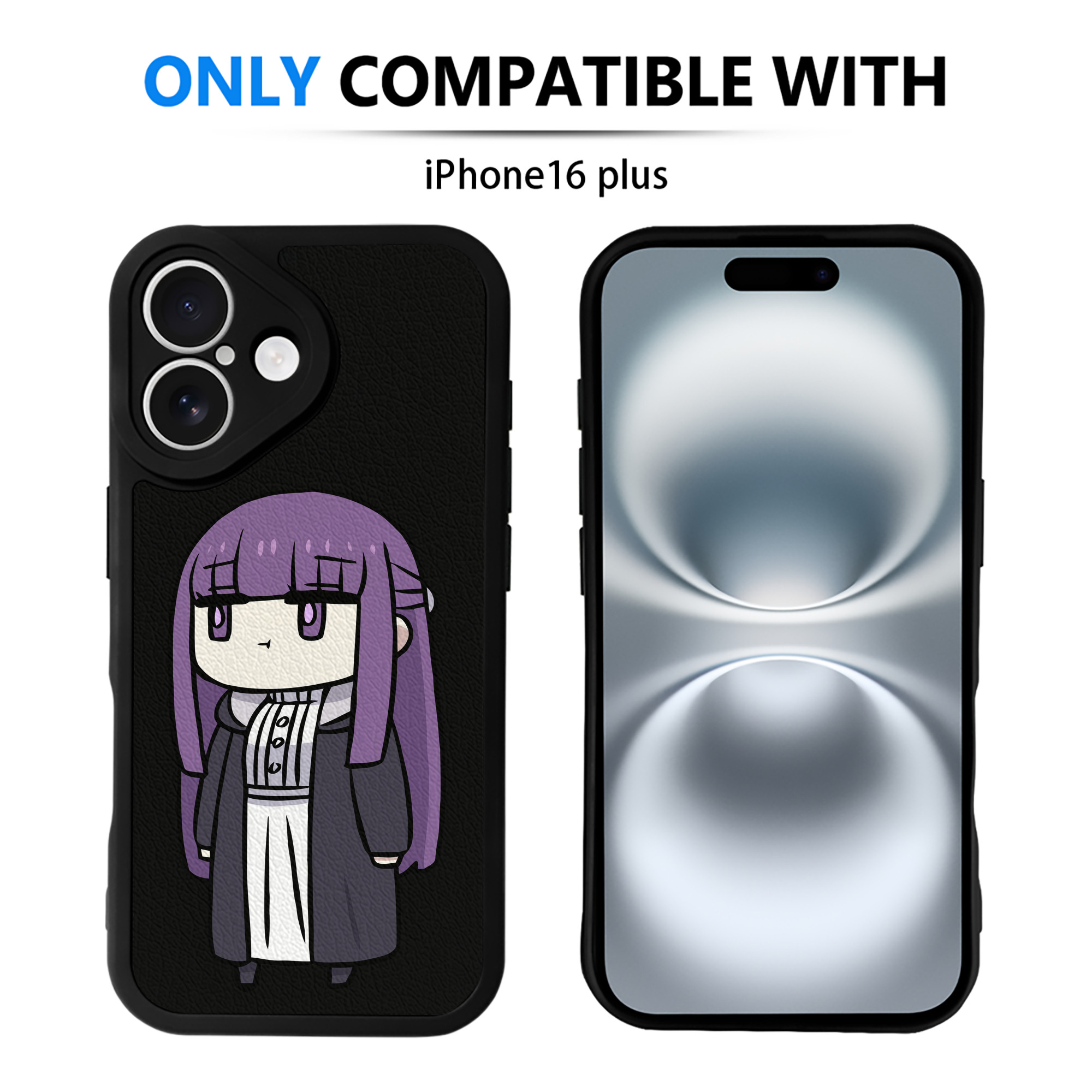 （画像用） 葬送のフリーレン Frieren 【iPhone 16シリーズ対応】シリコンスマホケース（レザー調） 材質：シリコン